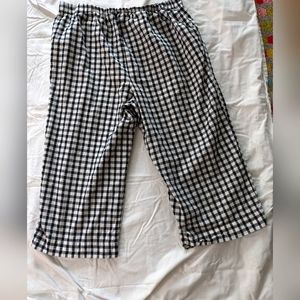 Gingham cropped pants